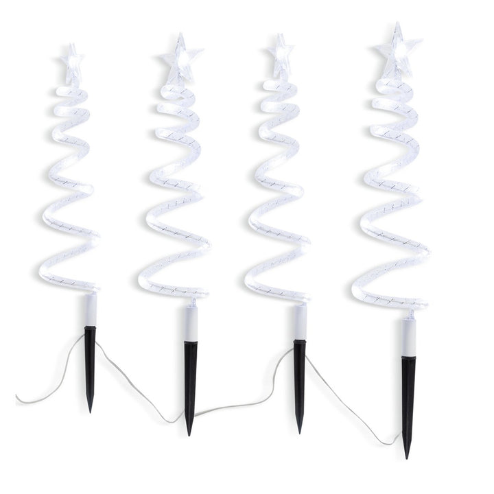 Habitat Pack of 4 Christmas Spiral Tree Path Finder Lights