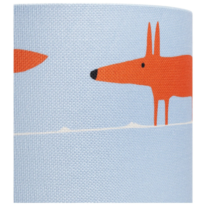 Habitat x Scion Blue Mr Fox Drum Lampshade - 30cm