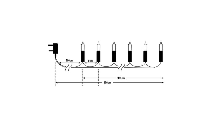 Habitat 1500 Warm White LED Christmas Tree Lights