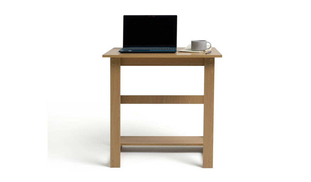 Home Office Desk - Beech Effect