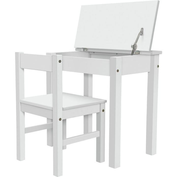 Kids Scandinavia Desk and Chair - White