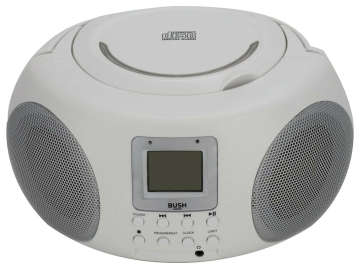 Bush Party Light Up FM Boombox CD Player - White