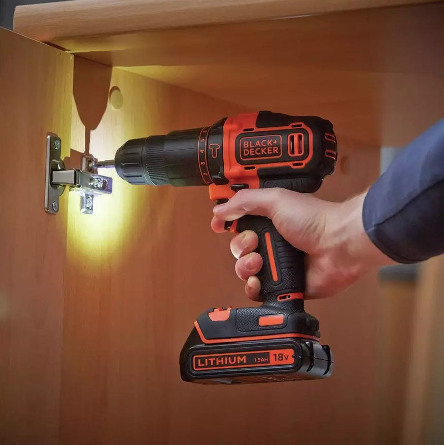 Buy Black+Decker 1.5AH Cordless Combi Drill with 2x18V Batteries