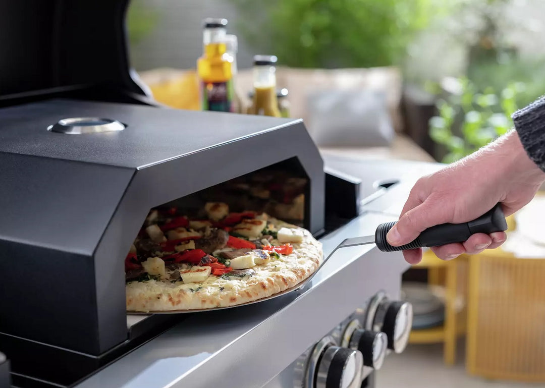 Home Pizza Oven BBQ Topper With Paddle - Black