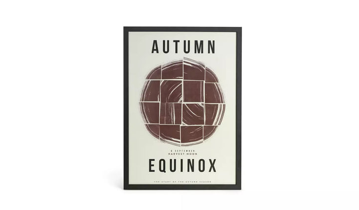 Habitat Autumn Typography Framed Wall Print - A2