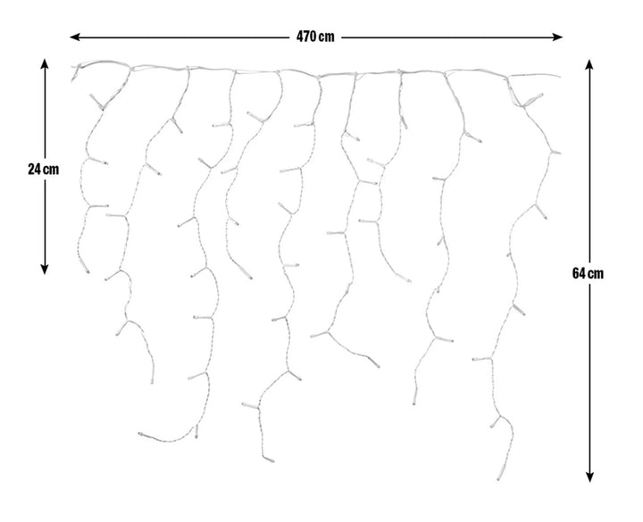 Habitat 360 Bright White Icicle Christmas Lights - 4.7m