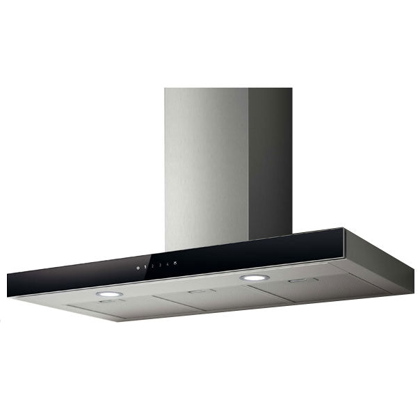 Elica Joy Wall Mounted Hood 60cm - Stainless Steel Black Glass