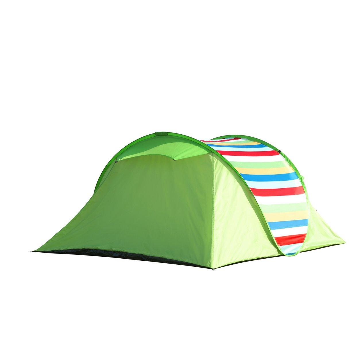 Pro Action Pattern 4 Man 1 Room Pop Up Camping Tent Green