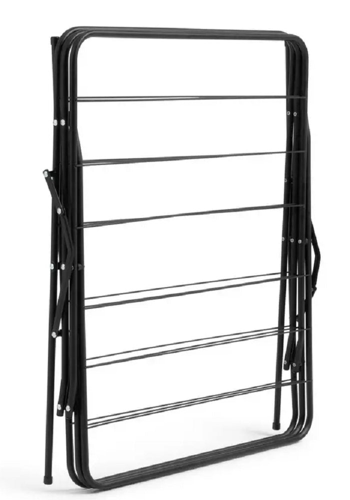 Home 14m 3 Tier Indoor Clothes Airer - Black