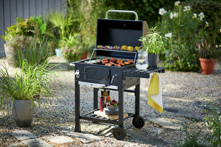 Home American Style Charcoal BBQ - Black