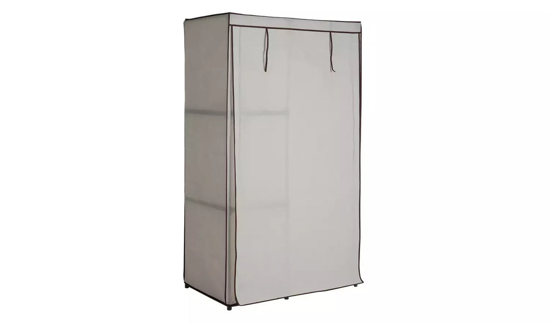 Home Covered Single Wardrobe - Cream