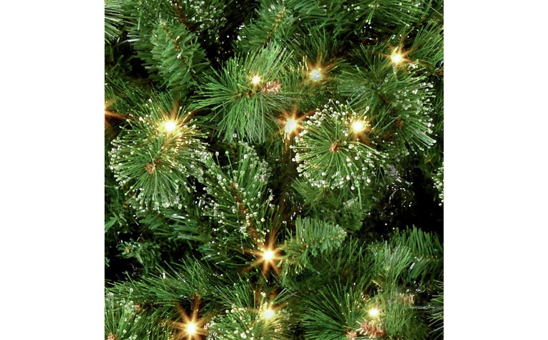 Premier Decorations Ridgemere Pre-Lit Pine Dew Drop Tip Christmas Tree - 7ft