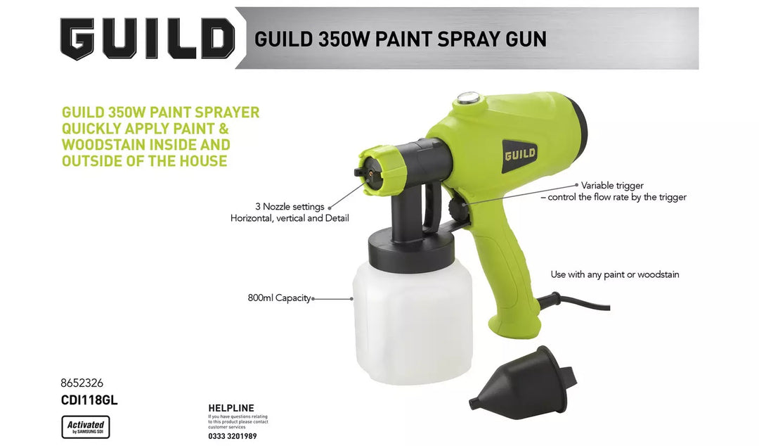 Guild Paint Spray Gun - 350W