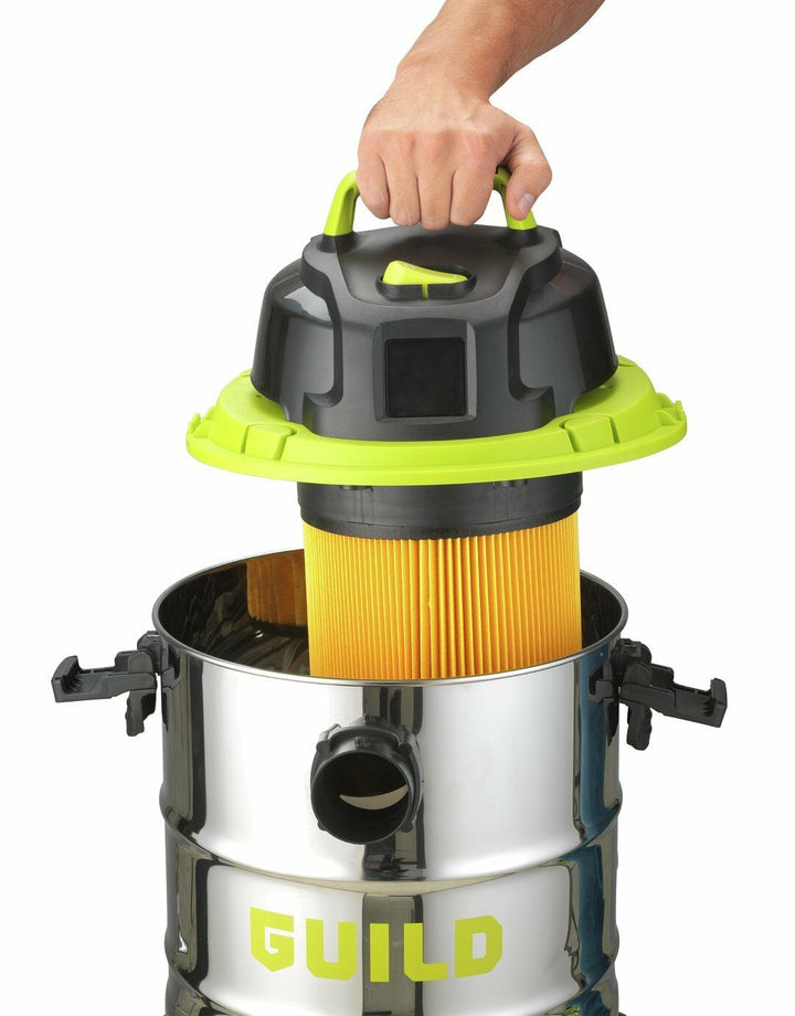 Guild 30L Steel Drum Wet & Dry Canister Vacuum Cleaner - 1500W