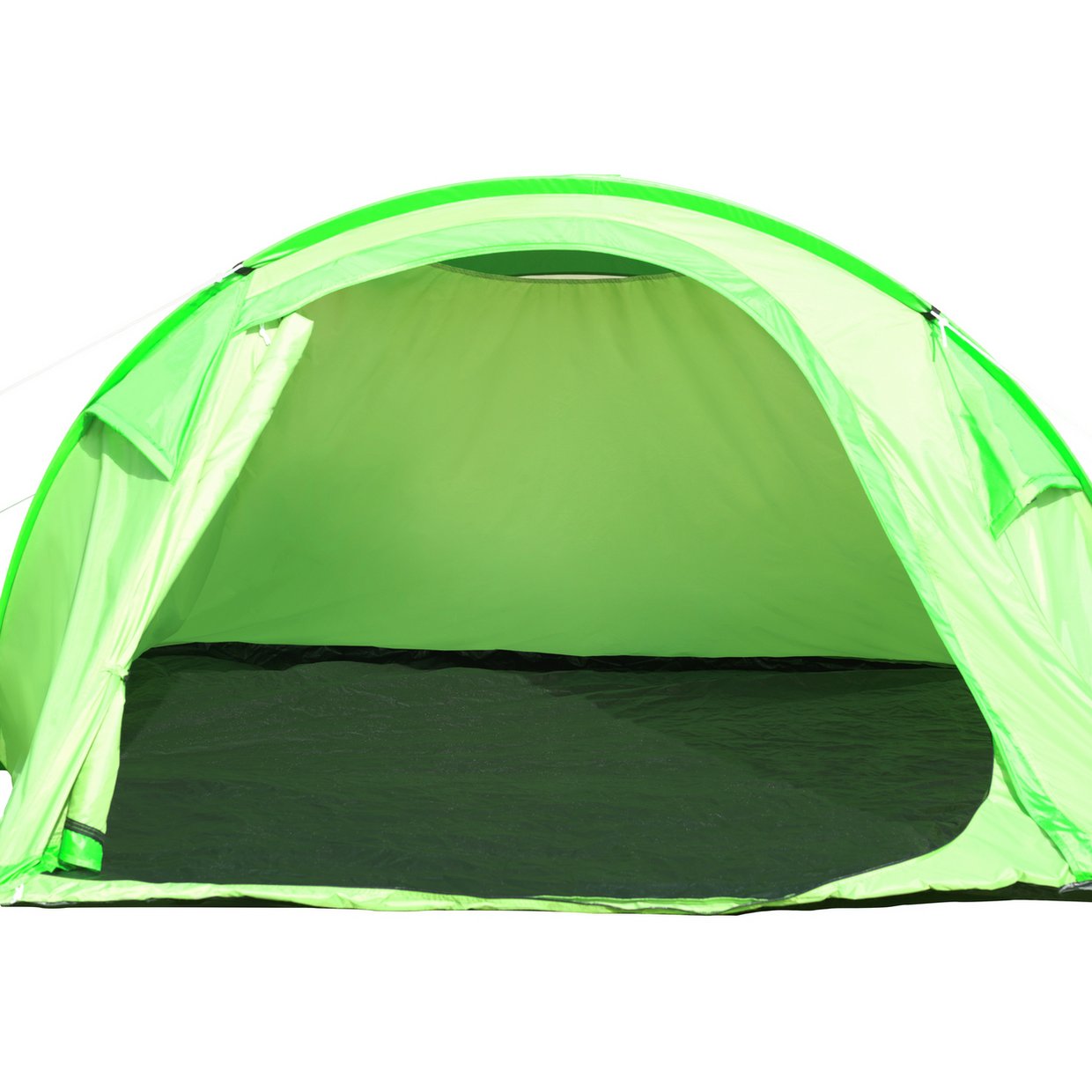 Pro Action Pattern 4 Man 1 Room Pop Up Camping Tent Green