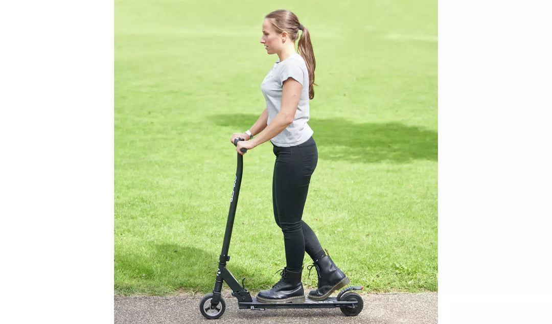 Zinc Eco 6 Inch Solid Rubber Electric Scooter - Black