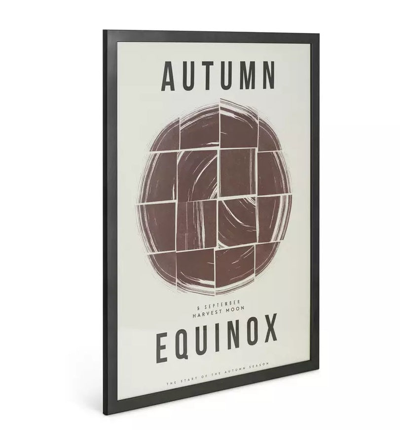 Habitat Autumn Typography Framed Wall Print - A2