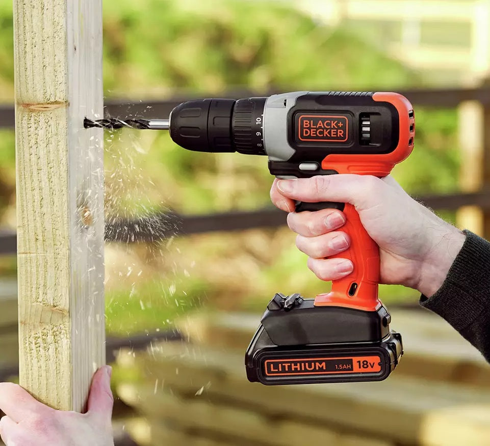 Buy Black+Decker 1.5AH Cordless Combi Drill with 2x18V Batteries, Drills