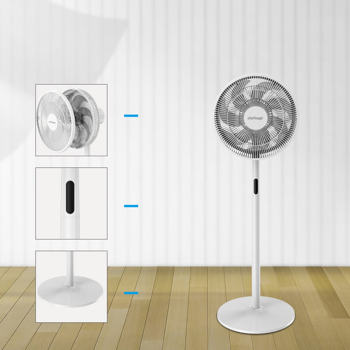 Challenge 16in Pedestal Digital Fan With Remote Control - White