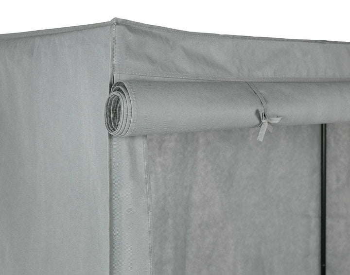 Home Covered Double Wardrobe - Grey