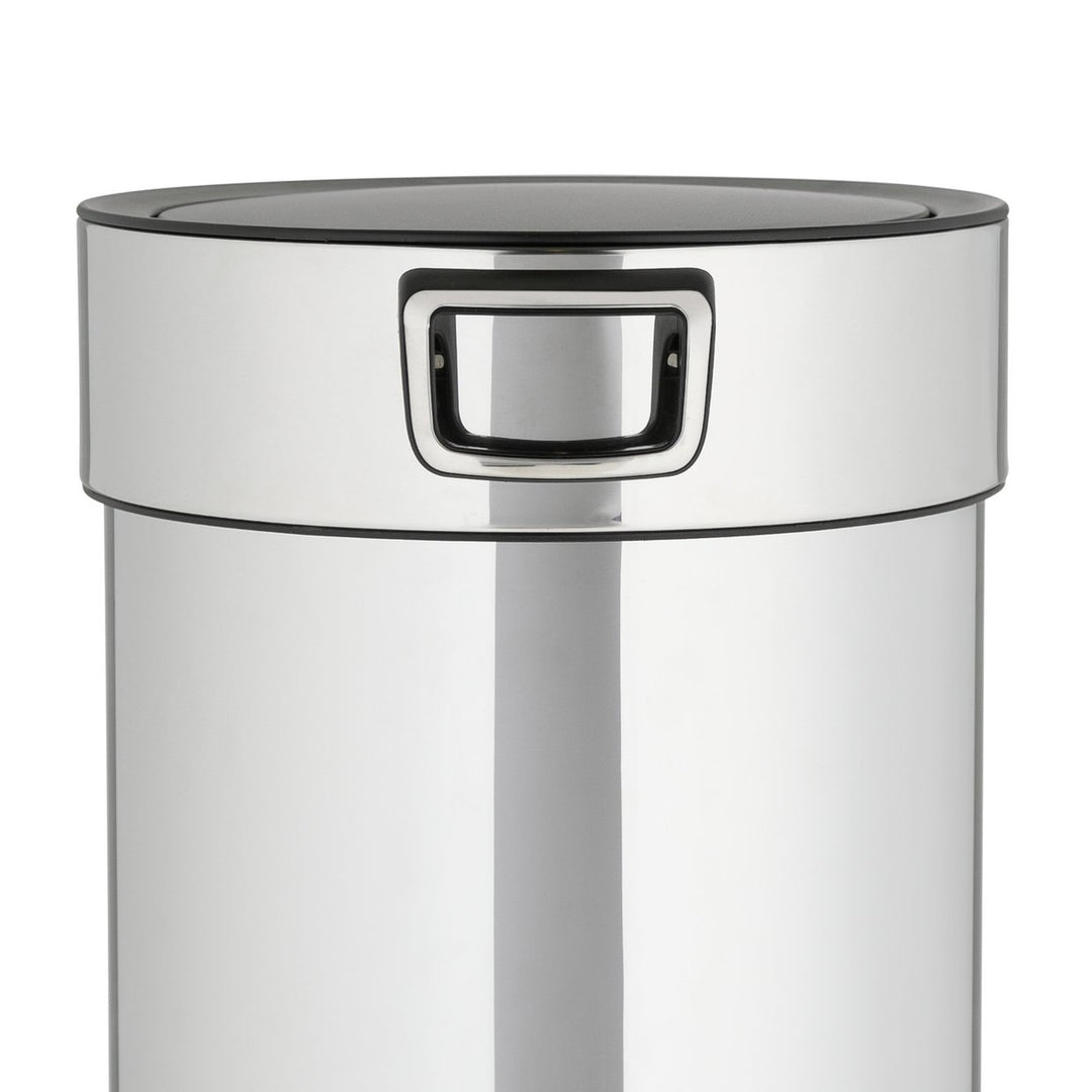 Habitat 30 Litre Round Touch Top Bin - Silver