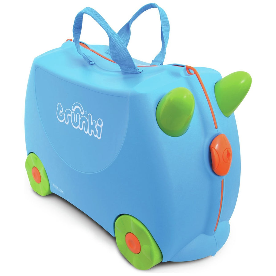 Trunki Terrance 4 Wheel Hard Ride On Suitcase - Blue