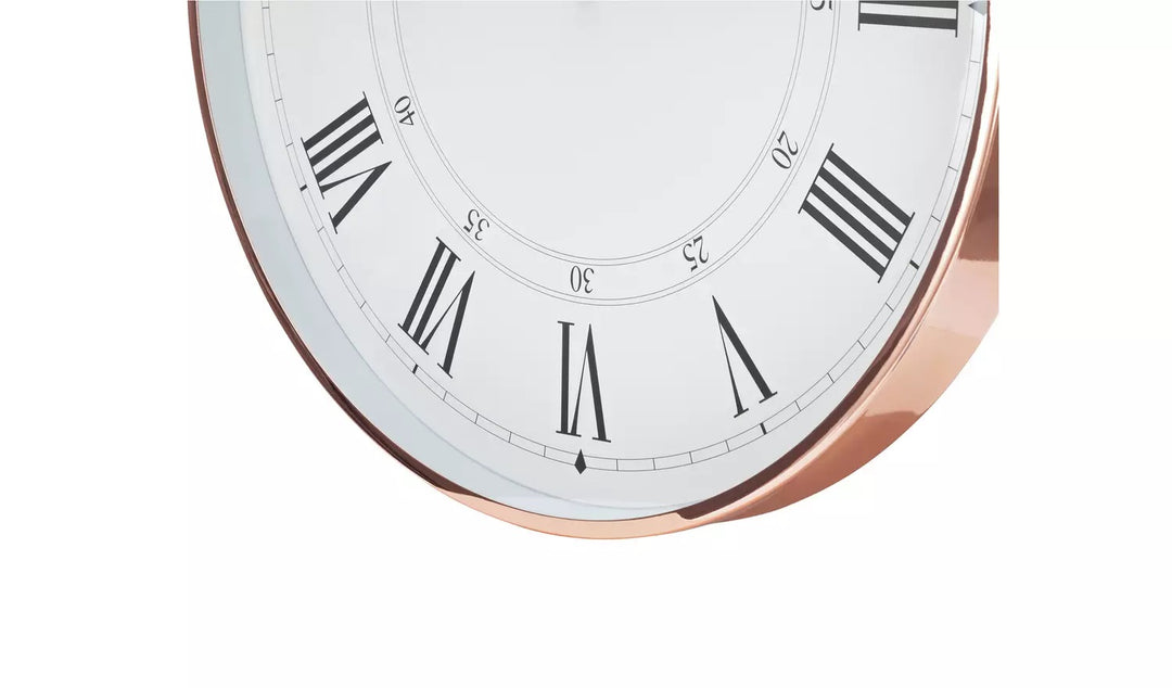 Home Wall Clock - Copper & White