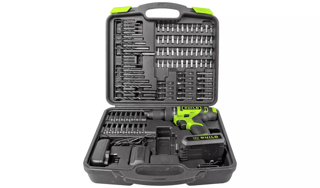 Guild 2.0AH Cordless Impact Drill & 100 Accessories - 18V