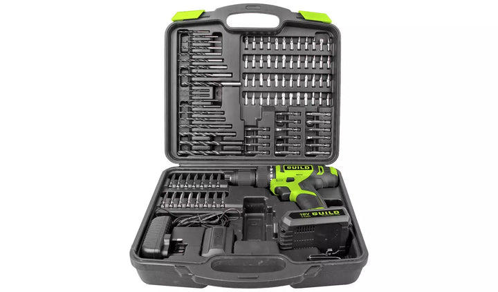 Guild 2.0AH Cordless Impact Drill & 100 Accessories - 18V