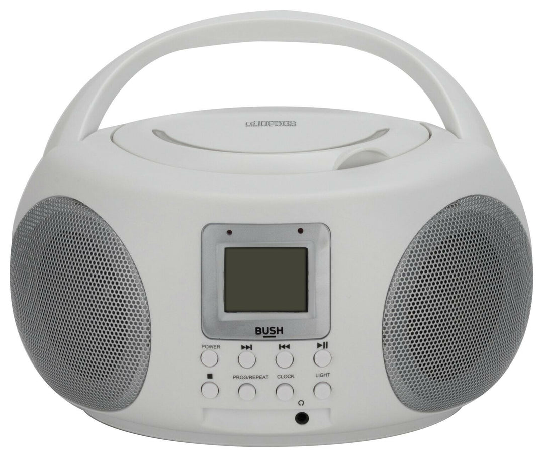 Bush Party Light Up FM Boombox CD Player - White