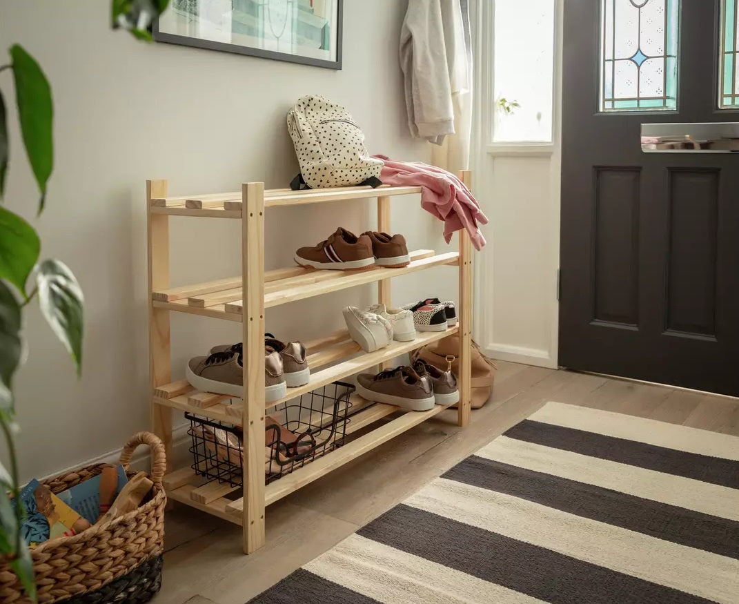 Habitat Karee 4 Shelf Shoe Storage Rack - Pine