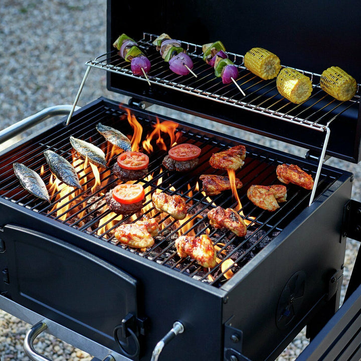 Home American Style Charcoal BBQ - Black