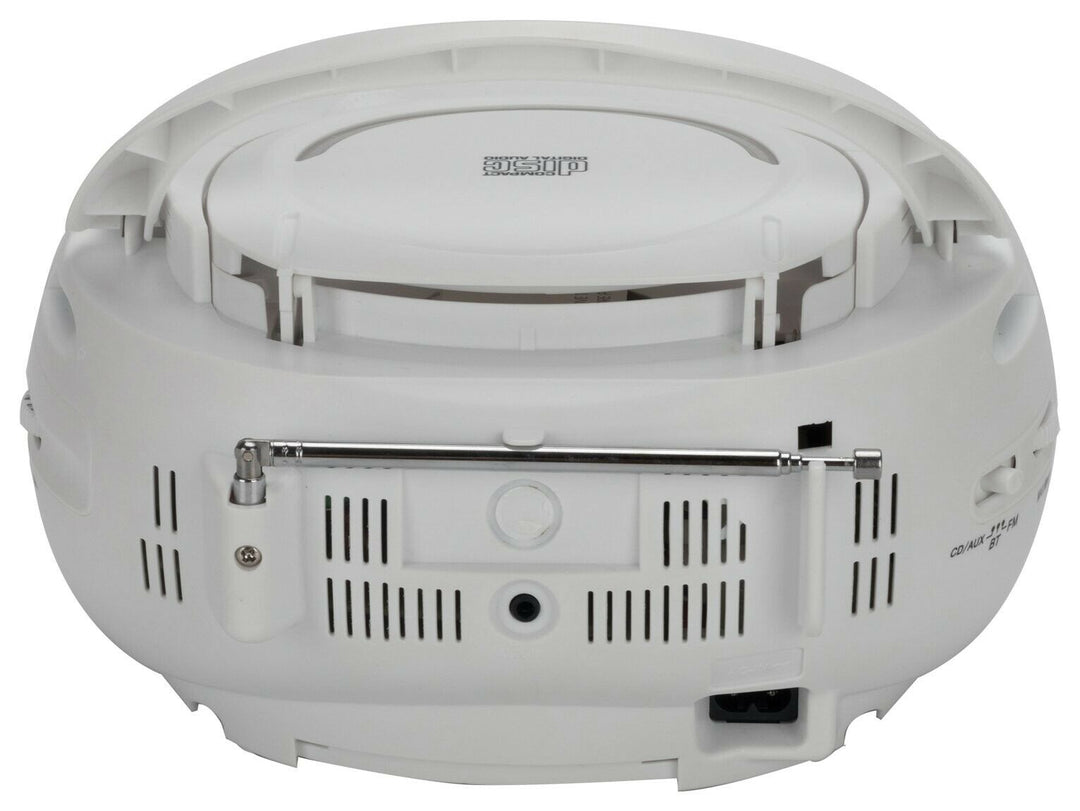 Bush Party Light Up FM Boombox CD Player - White