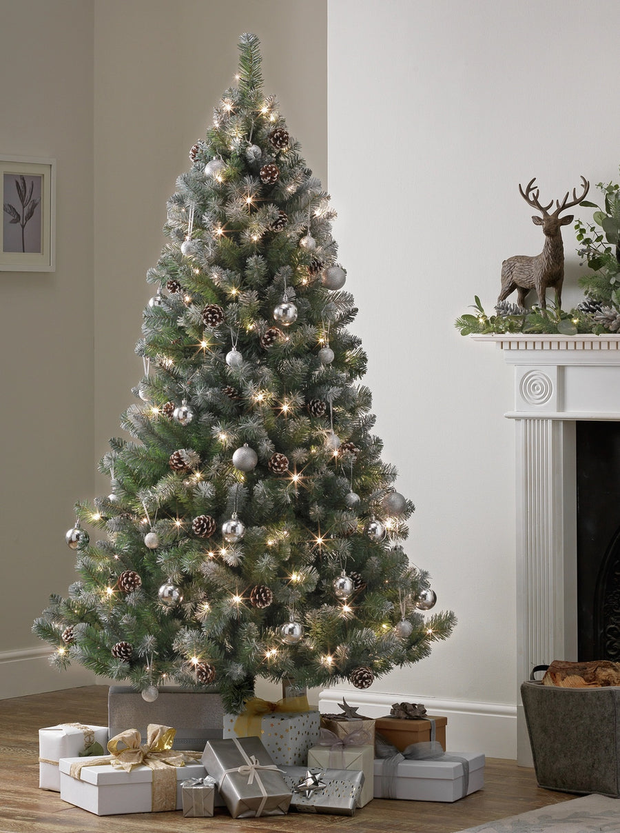 Habitat 6ft Pre Lit Iridescent Christmas Tree - White - Christmas Trees -  Christmas Decorations