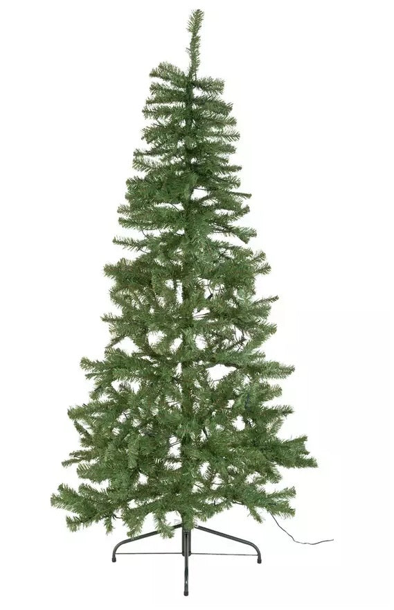 Habitat 6ft Pre-Lit Half Christmas Tree - Green