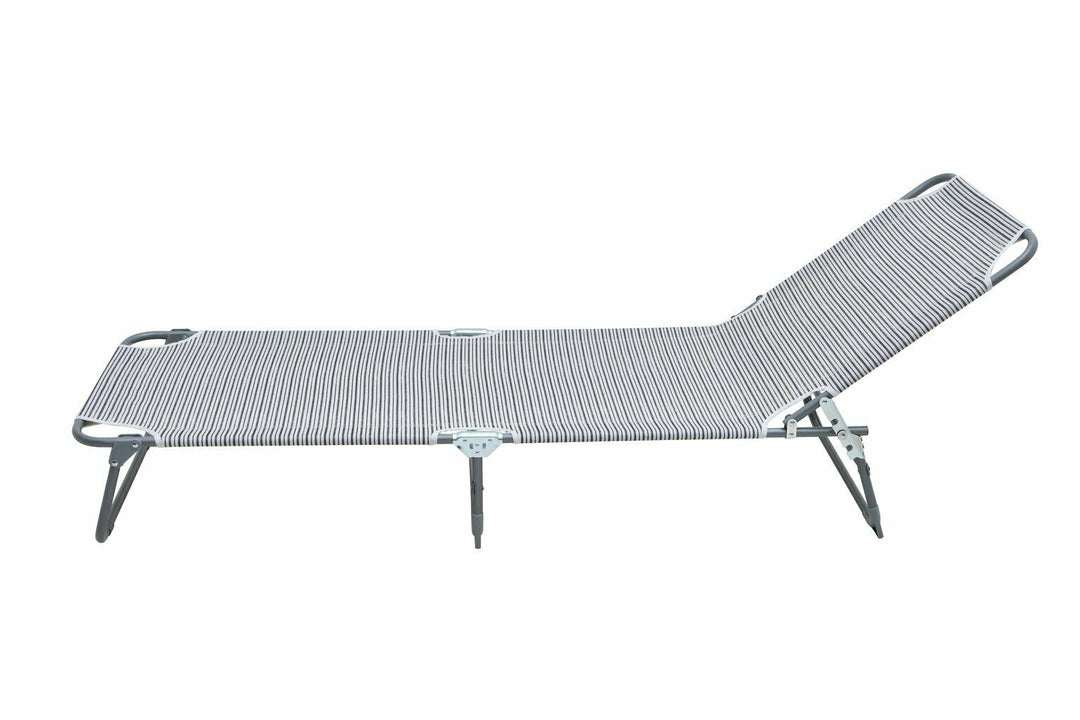 Habitat Metal Folding Sun Lounger - Stripe