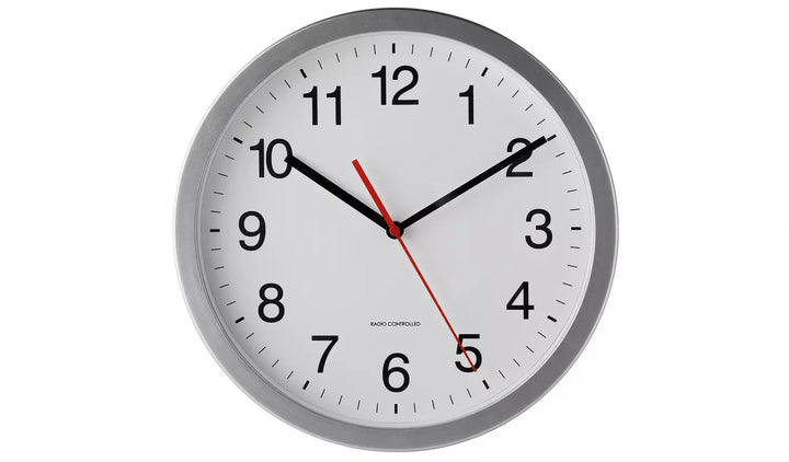 Habitat Radio Controlled Wall Clock - Silver