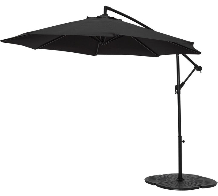 Home Resin Quarter Parasol Base - Black