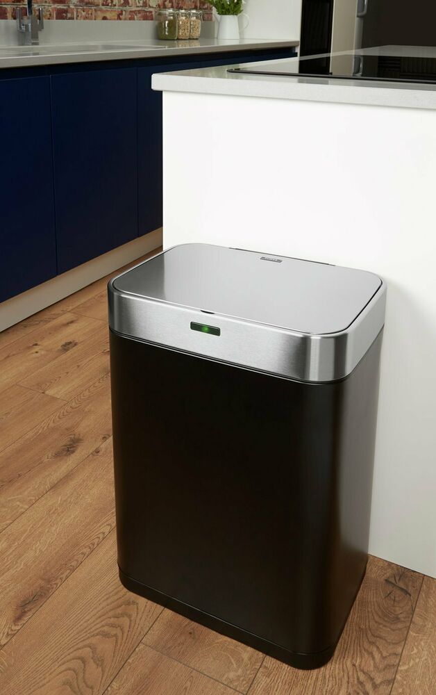 Tower 60 Litre Recycling Sensor Bin - Black