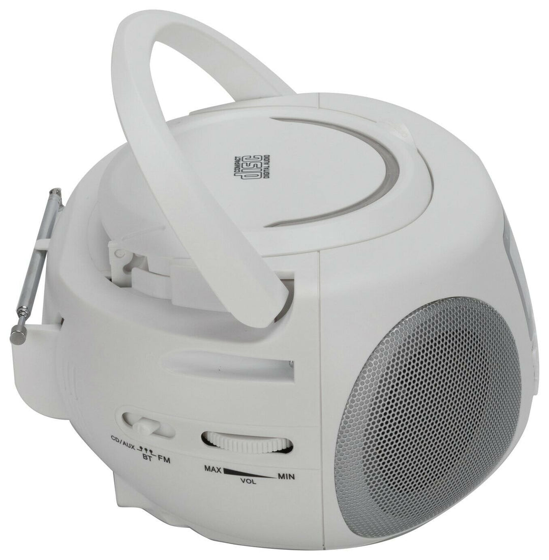 Bush Party Light Up FM Boombox CD Player - White