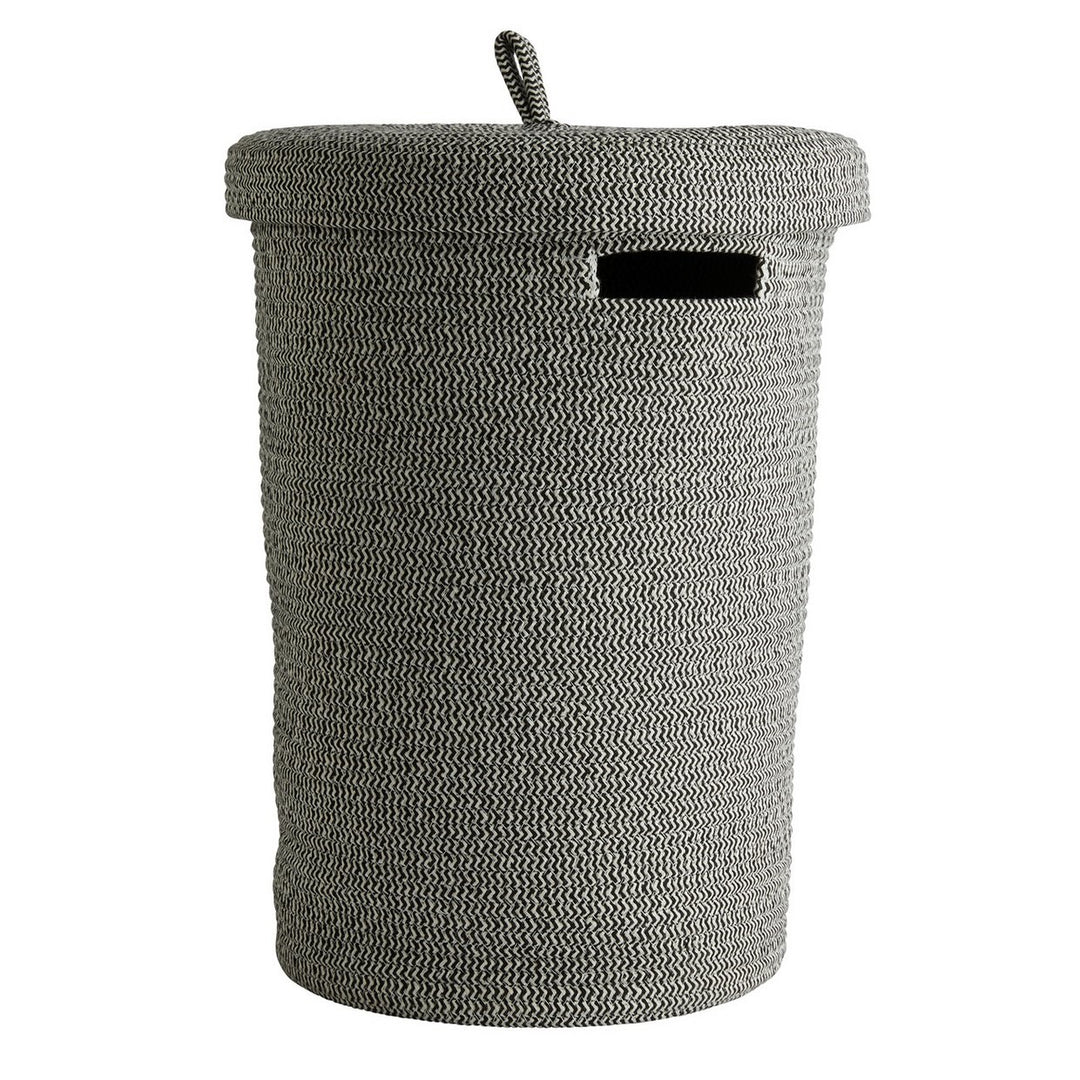 Habitat 80 Litre Rope Laundry Bin - Black and White