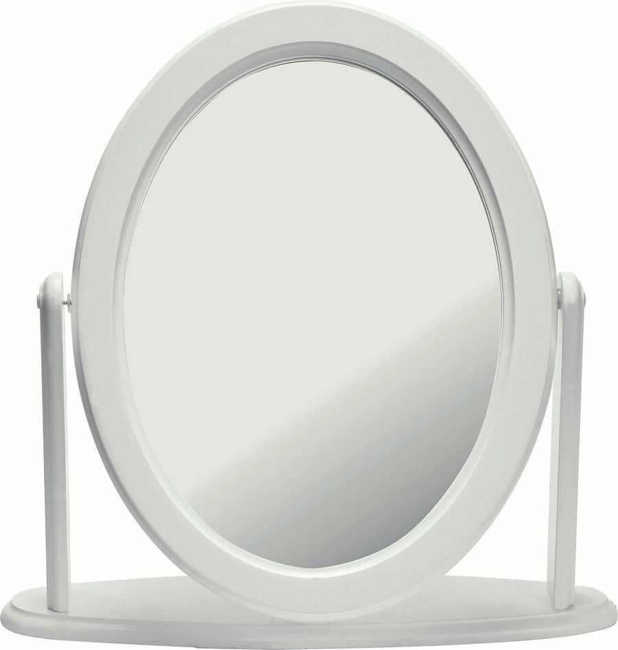 Home Oval Dressing Table Mirror - White