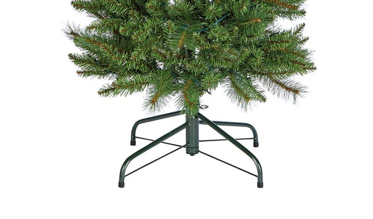 Home 6ft Pre-Lit Natural Look Pop Up Pencil Christmas Tree - Green